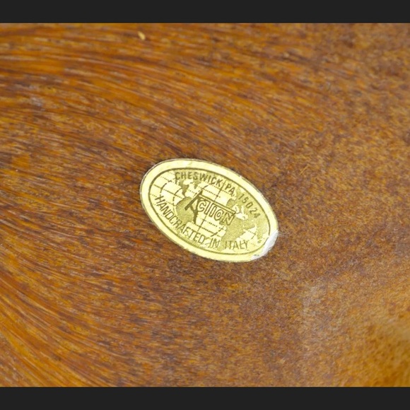 Handcrafted In Italy Wooden Carved Dish Tray Vintage - Picture 8 of 10